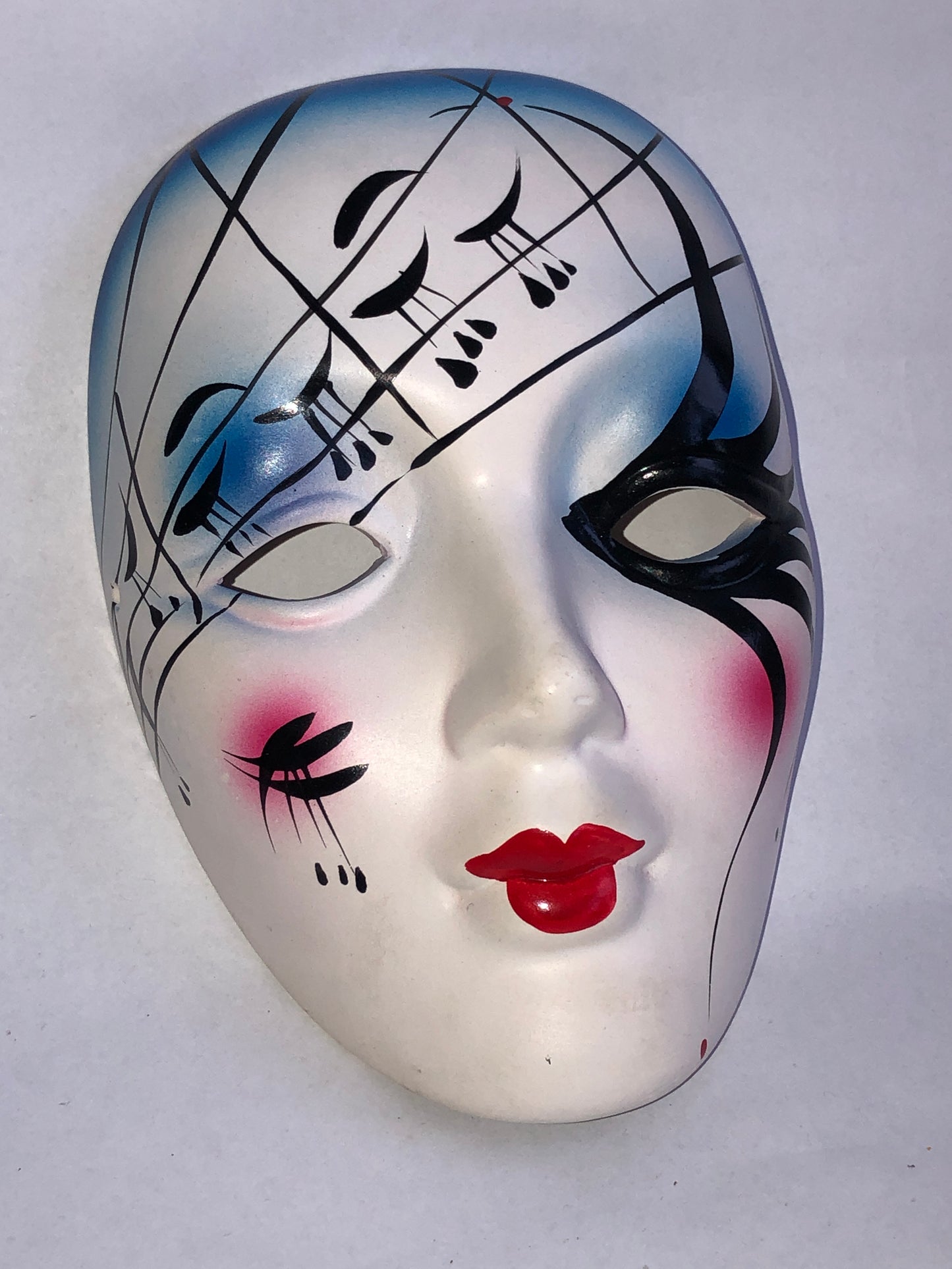Vintage Ceramic Decorative Wall Mask Musical Notes Design Boxed