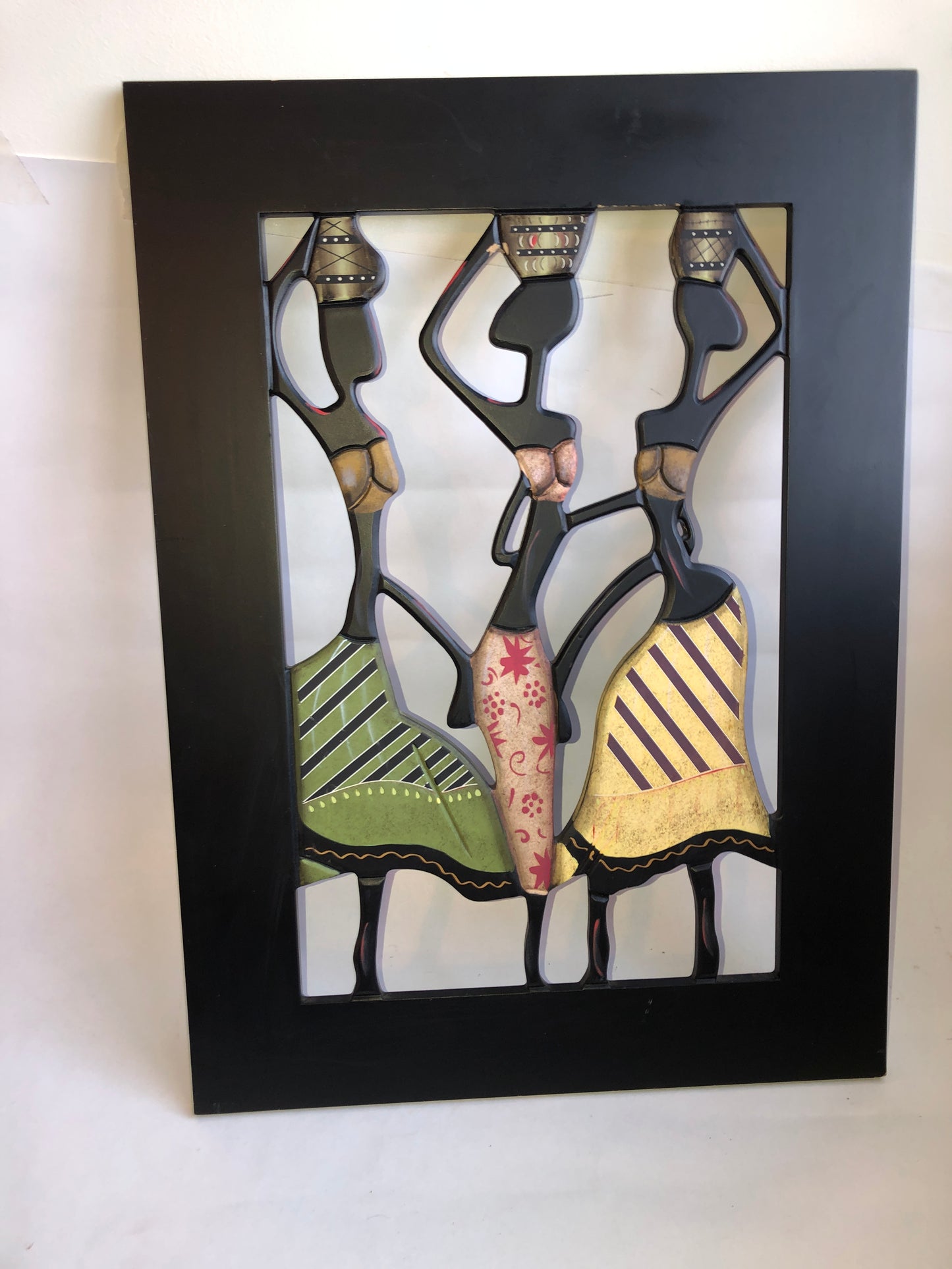 Framed African Style Women Figurative Wall Art Trio