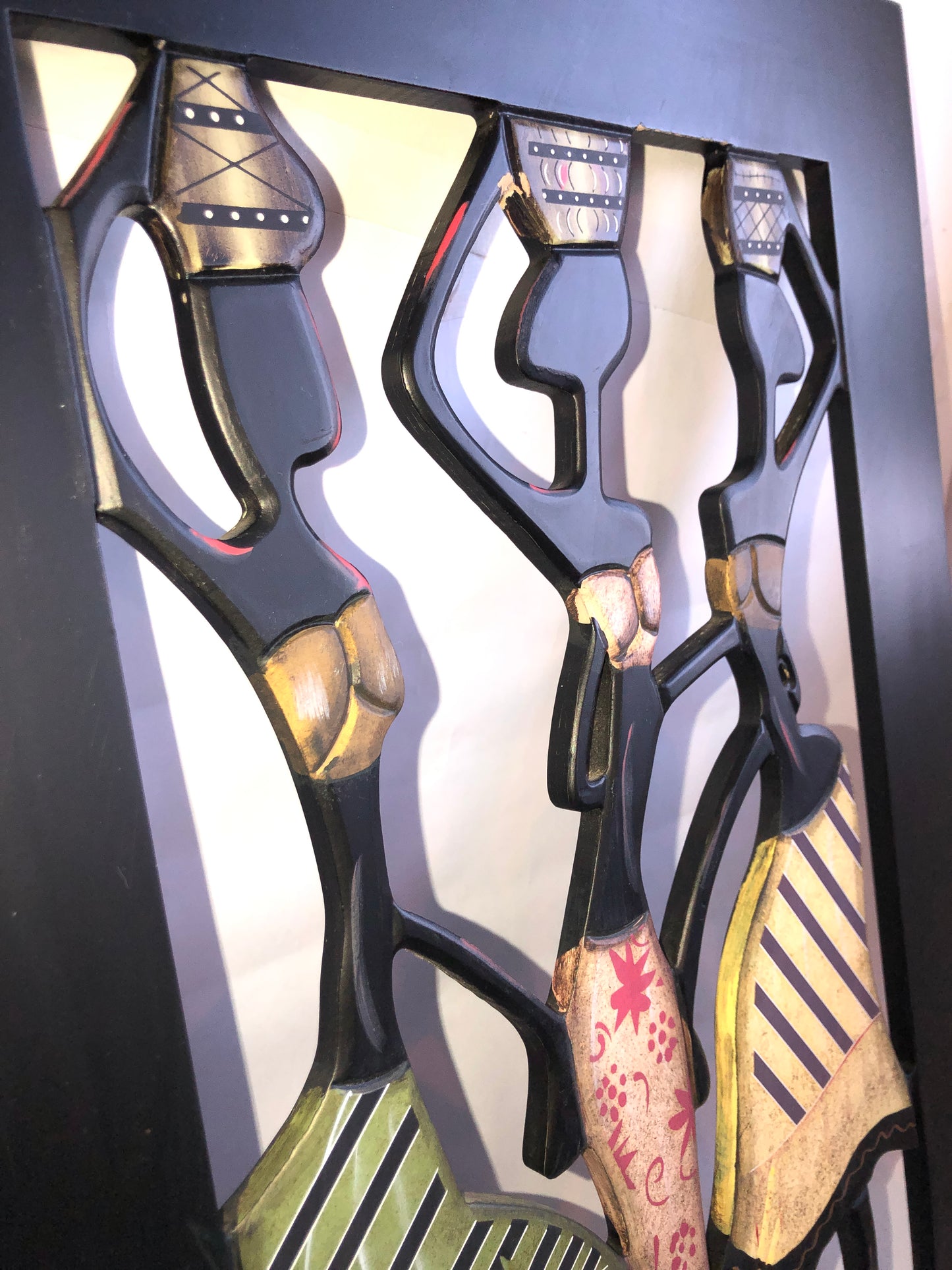 Framed African Style Women Figurative Wall Art Trio