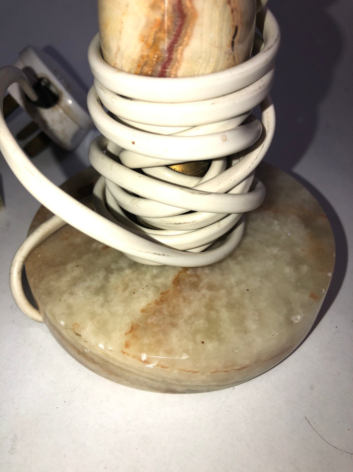 Pair of Vintage Onyx & Brass Table Lamps