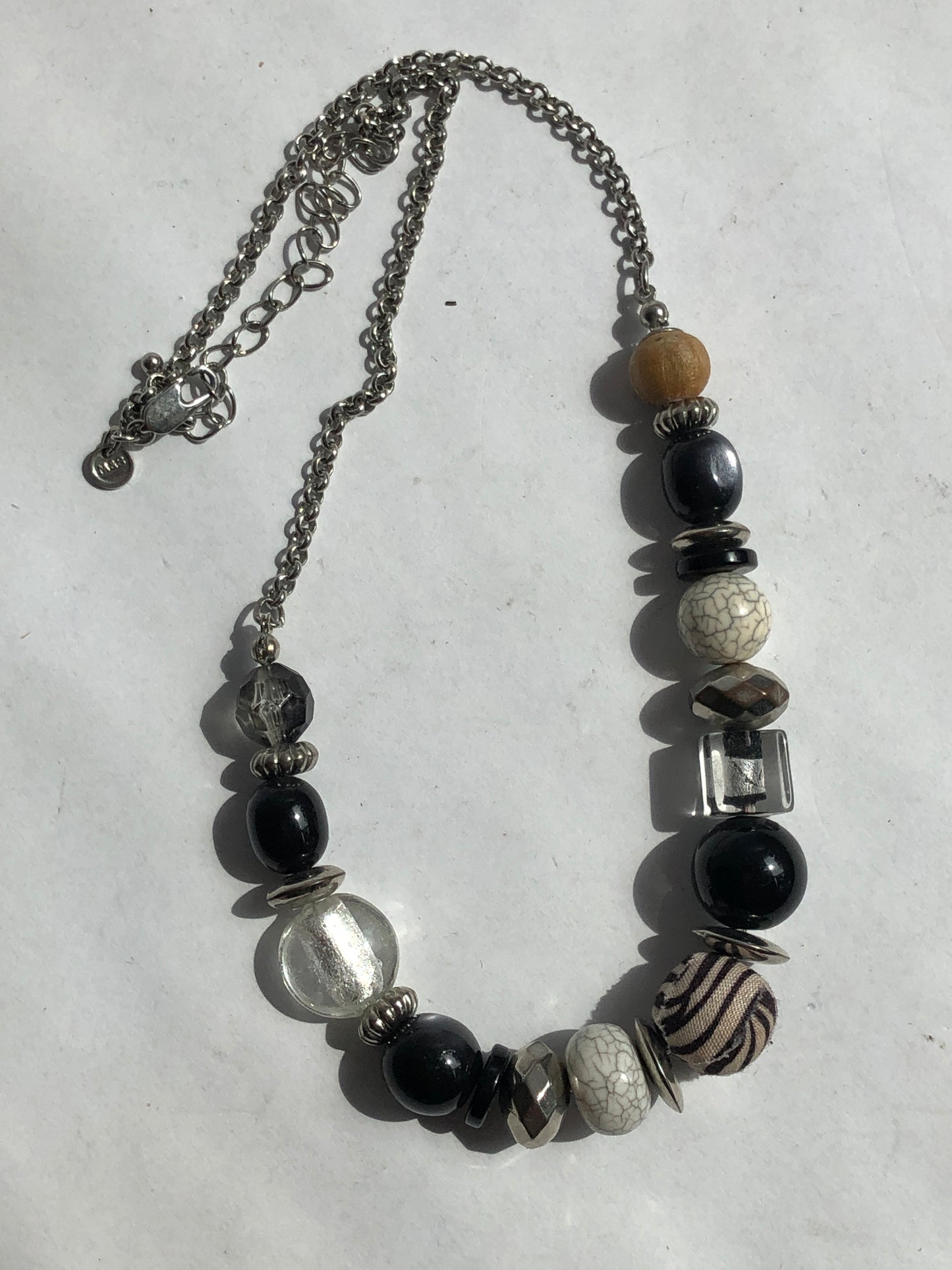 Monochrome Mixed Bead Necklace