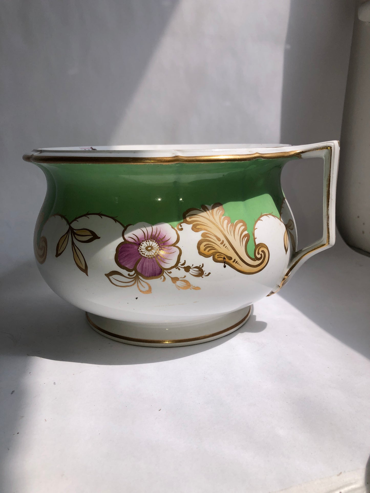 Vintage Floral Gilt Decorative Chamber Pot