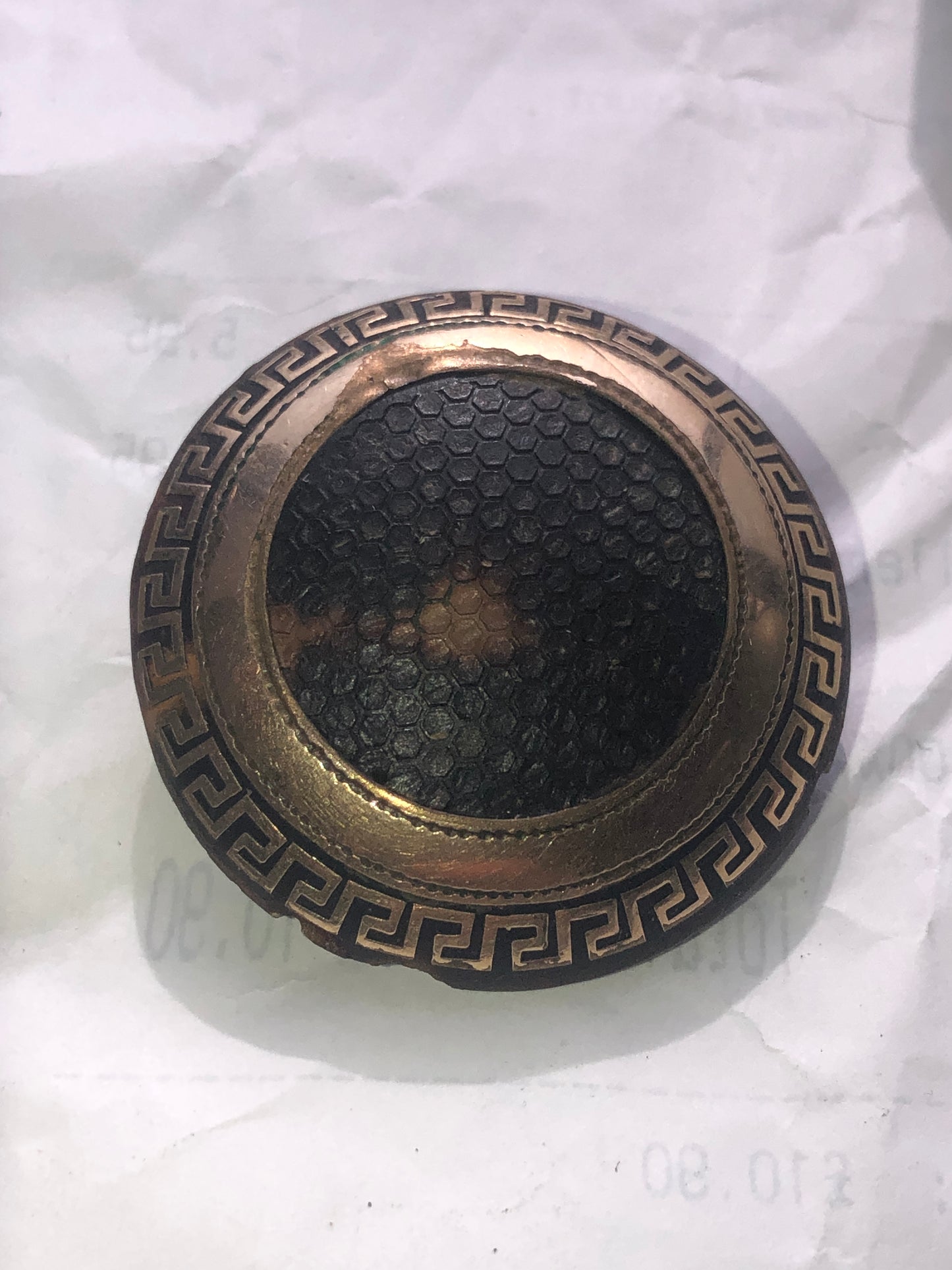 Vintage Pique Gold Greek Key Brooch