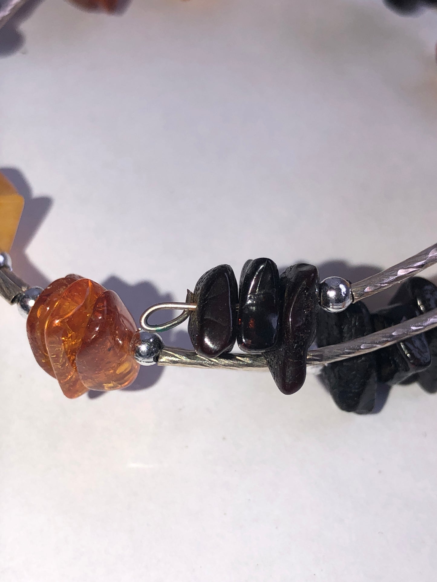 Teng Yue Multi-Colour Amber & Silver-Tone Jewellery Set