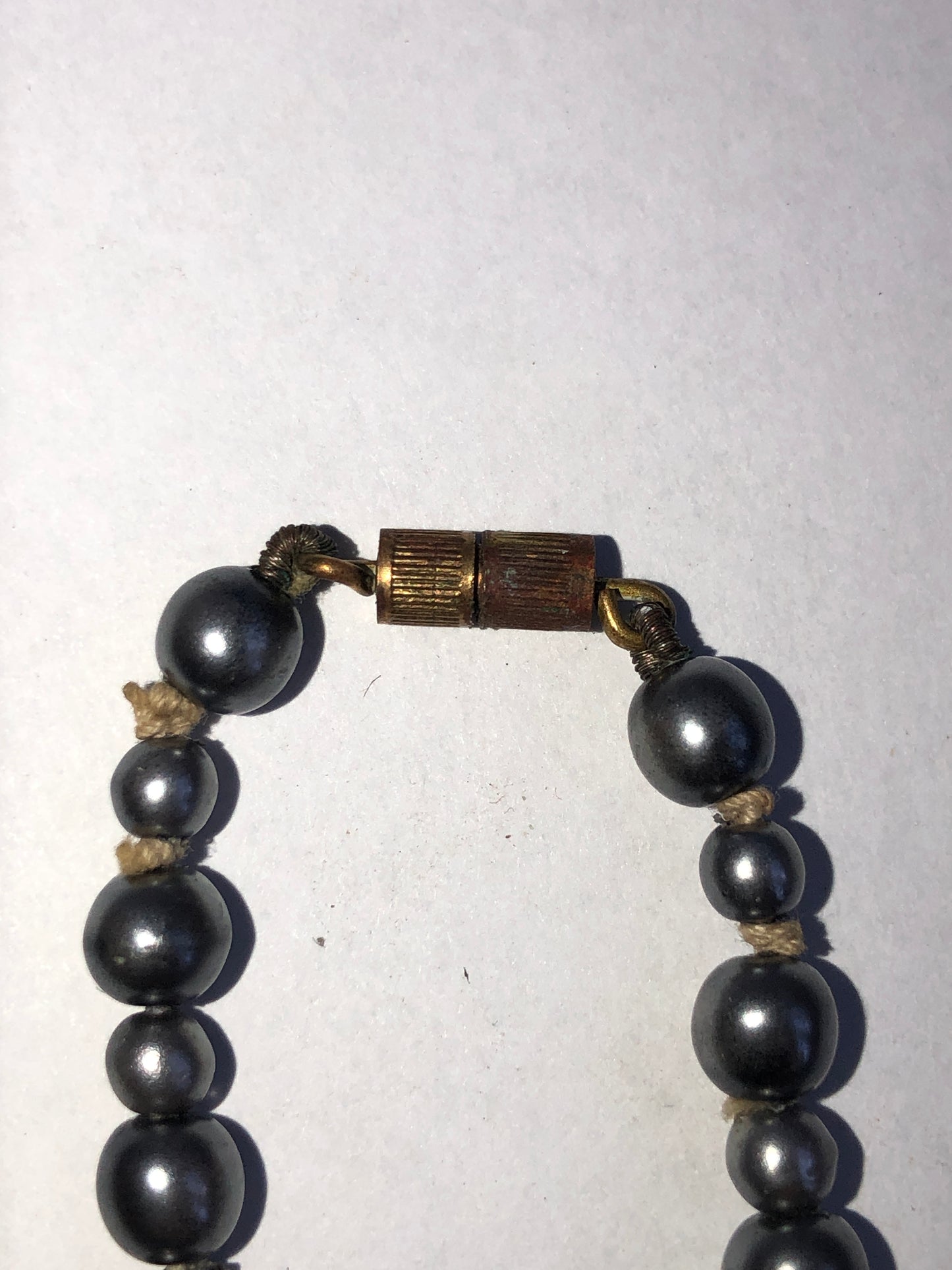 Vintage Graduated Grey Pearl Necklace