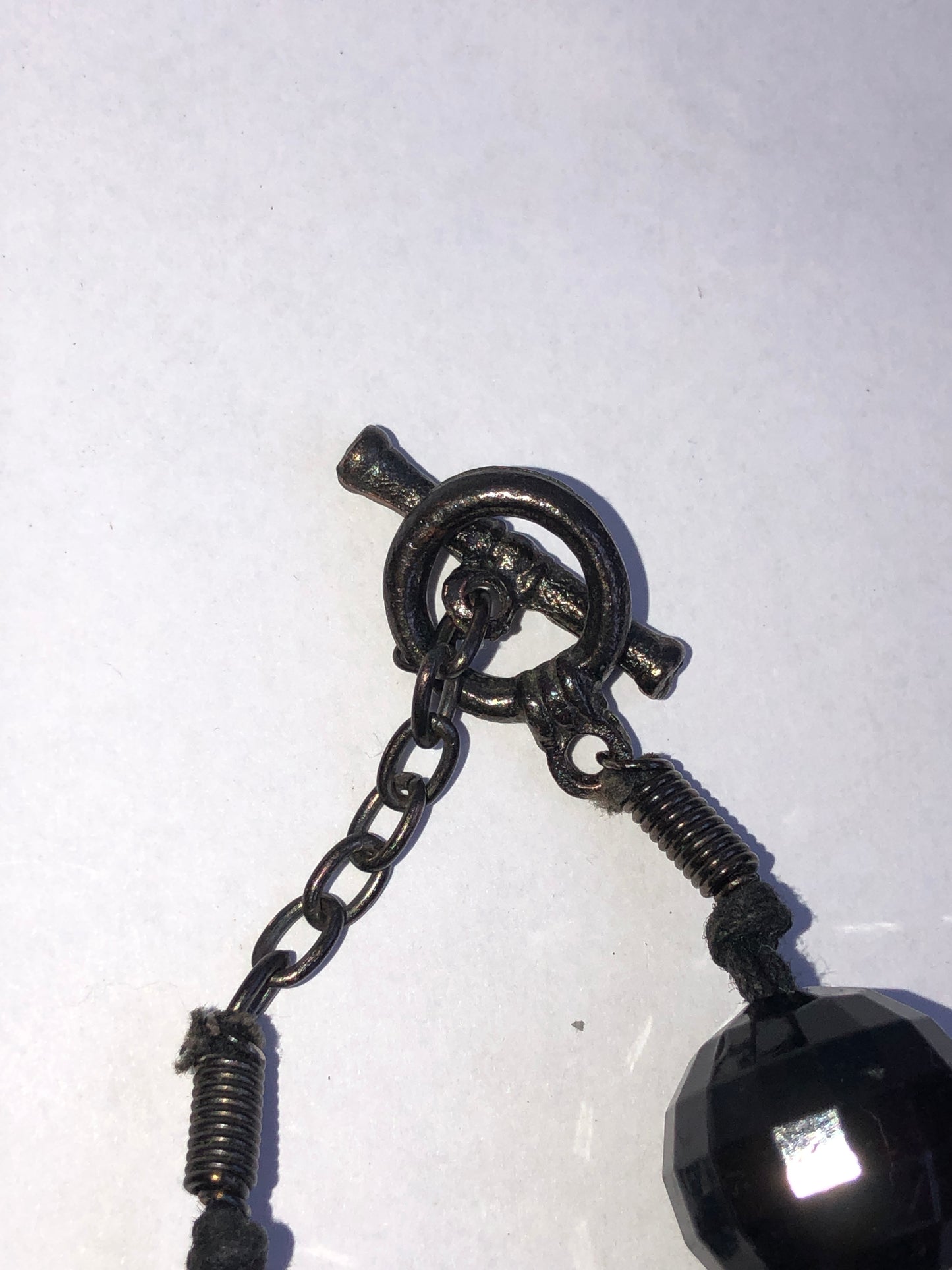 Vintage Faceted Black Jet-Style Bead Necklace