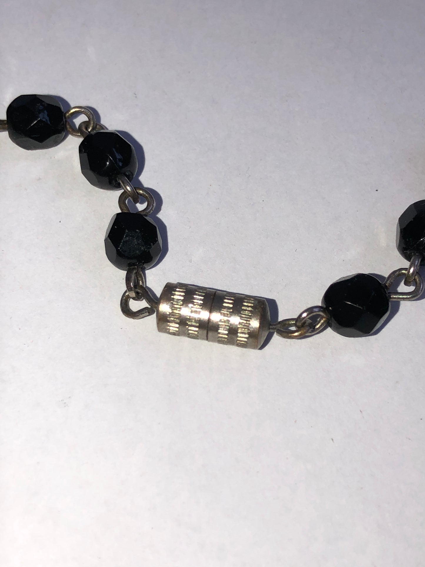Vintage Monochrome Pearl & Black Glass Necklace