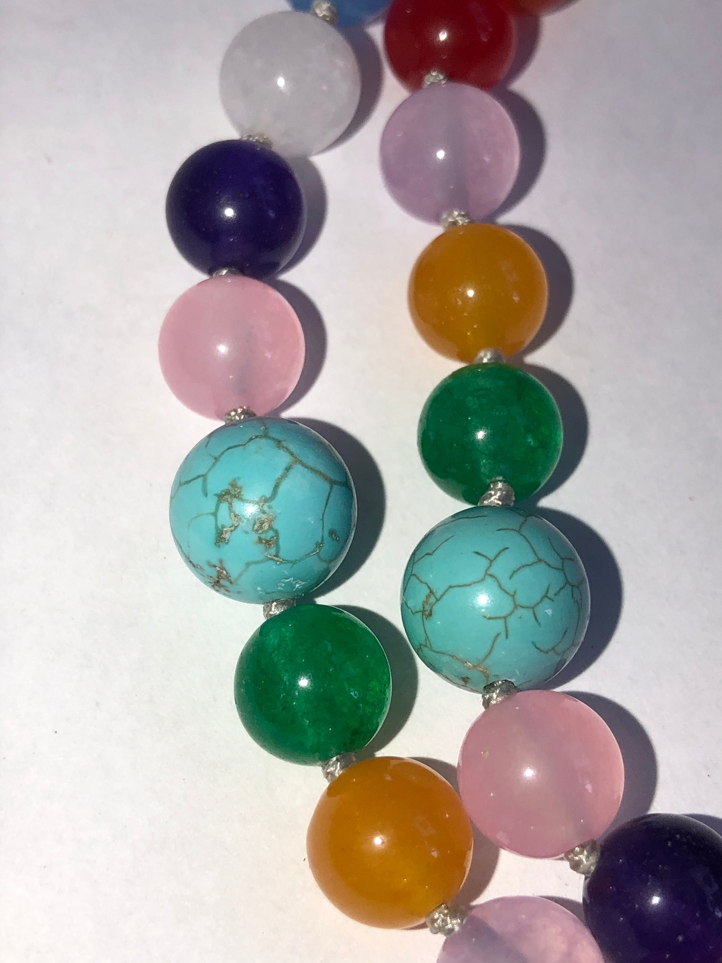 Authentic Nikki and Me by Nikki Gewirtz MBE Multi-Gemstone Necklace with Crescent Pendant