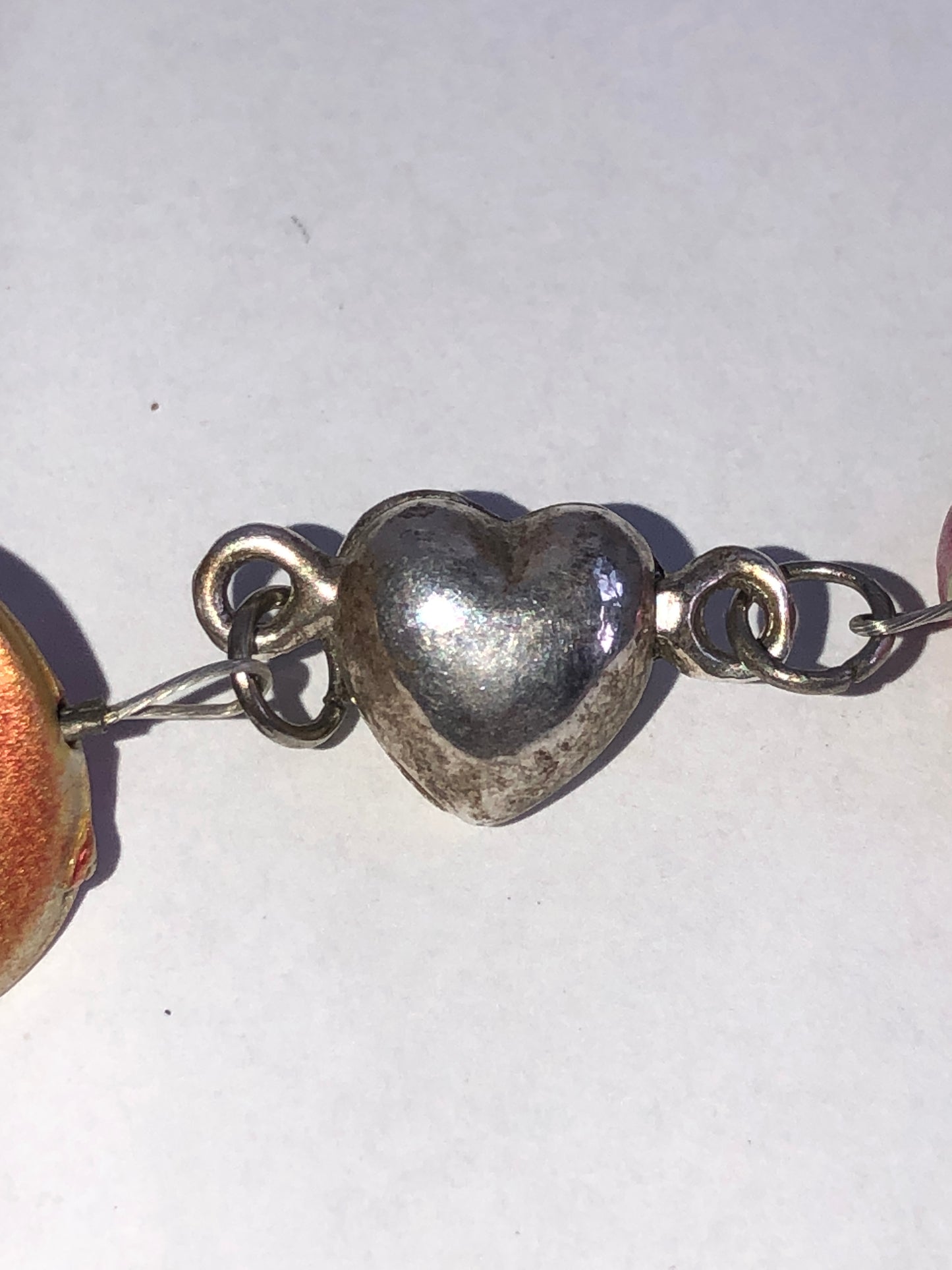 Vintage Abstract Art Glass Necklace with Magnetic Clasp