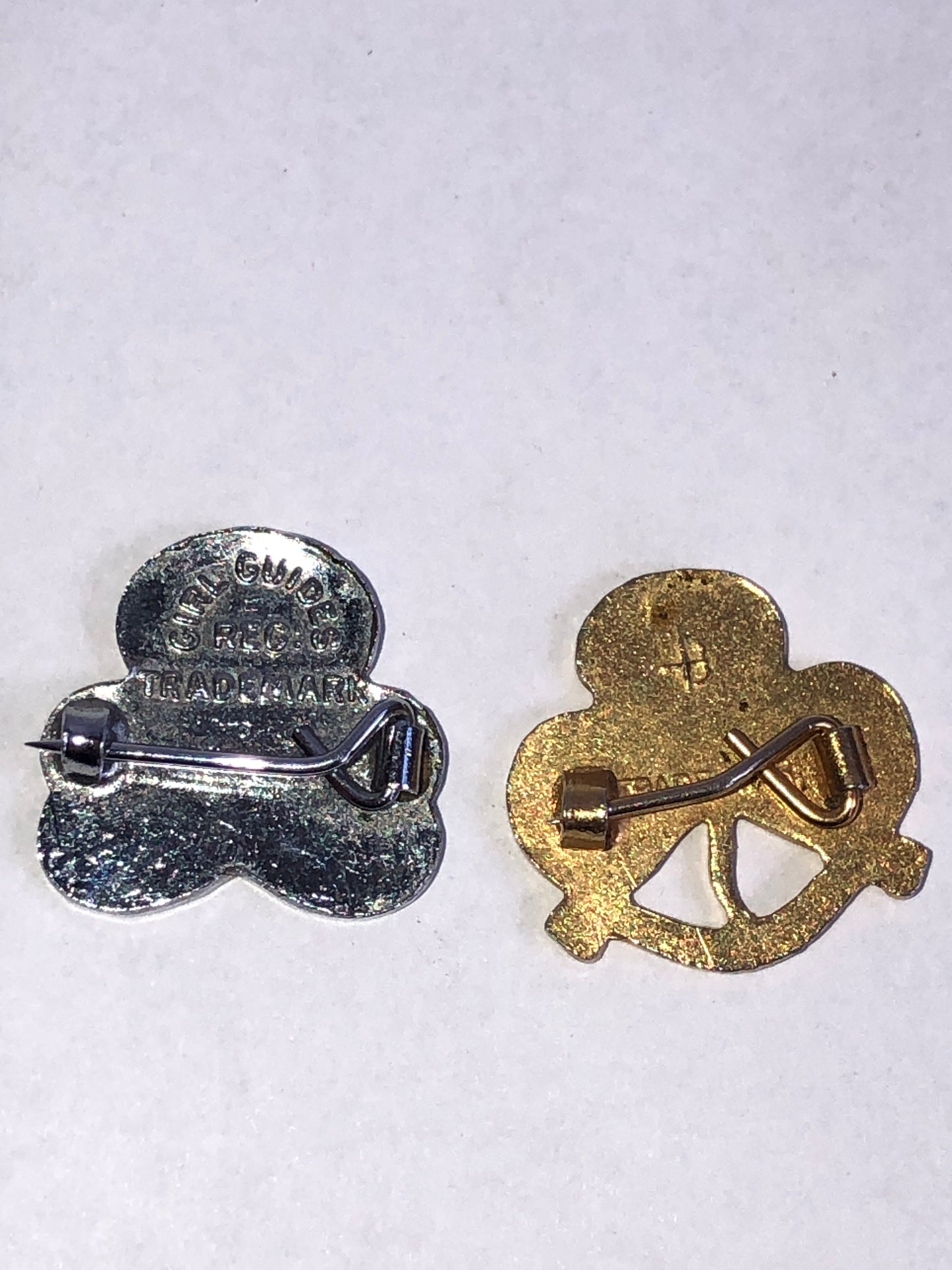 Vintage Girl Guiding Trefoil Badges (Pair)