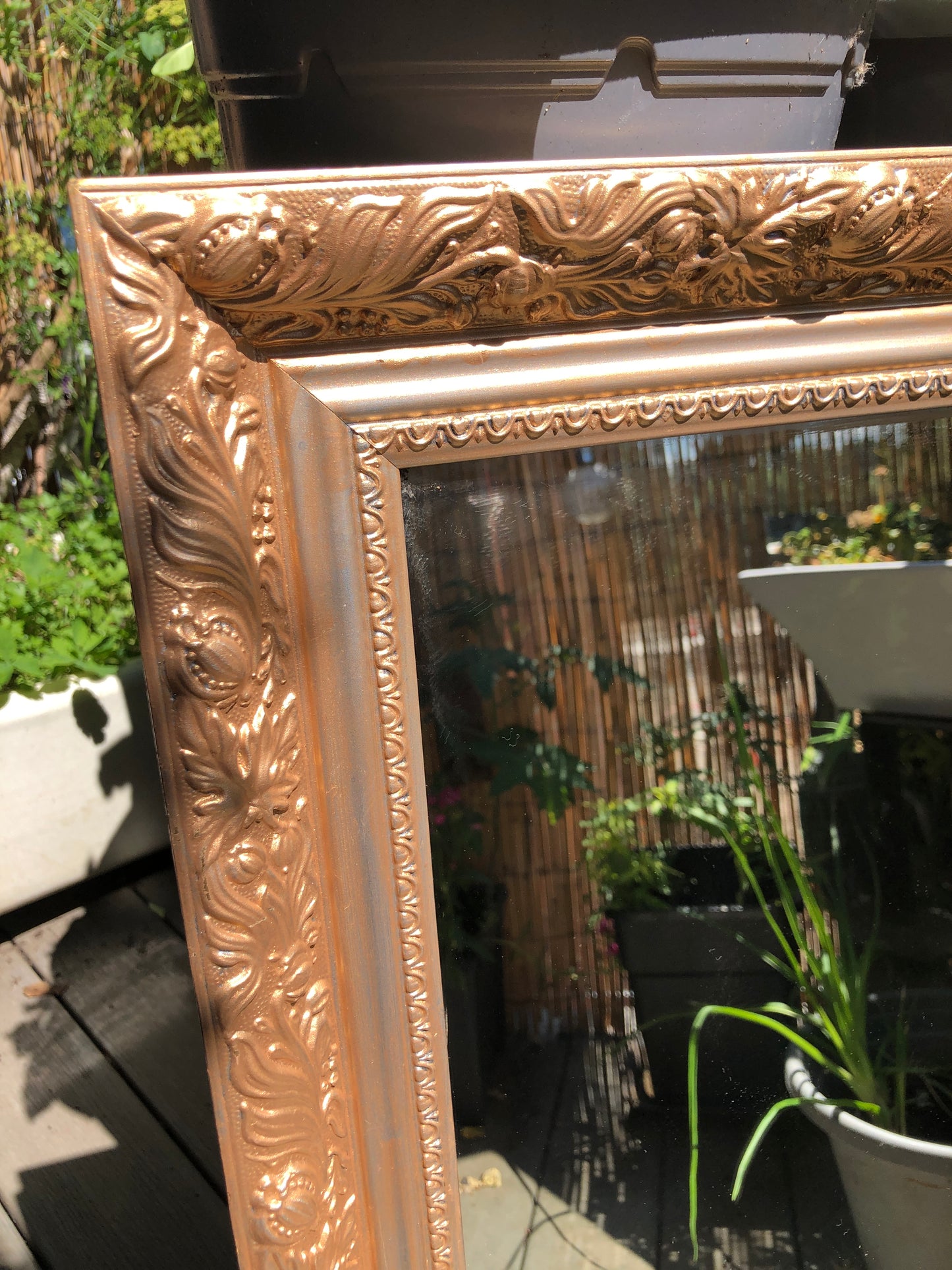 Vintage Ornate Gold Frame Rectangular Mirror