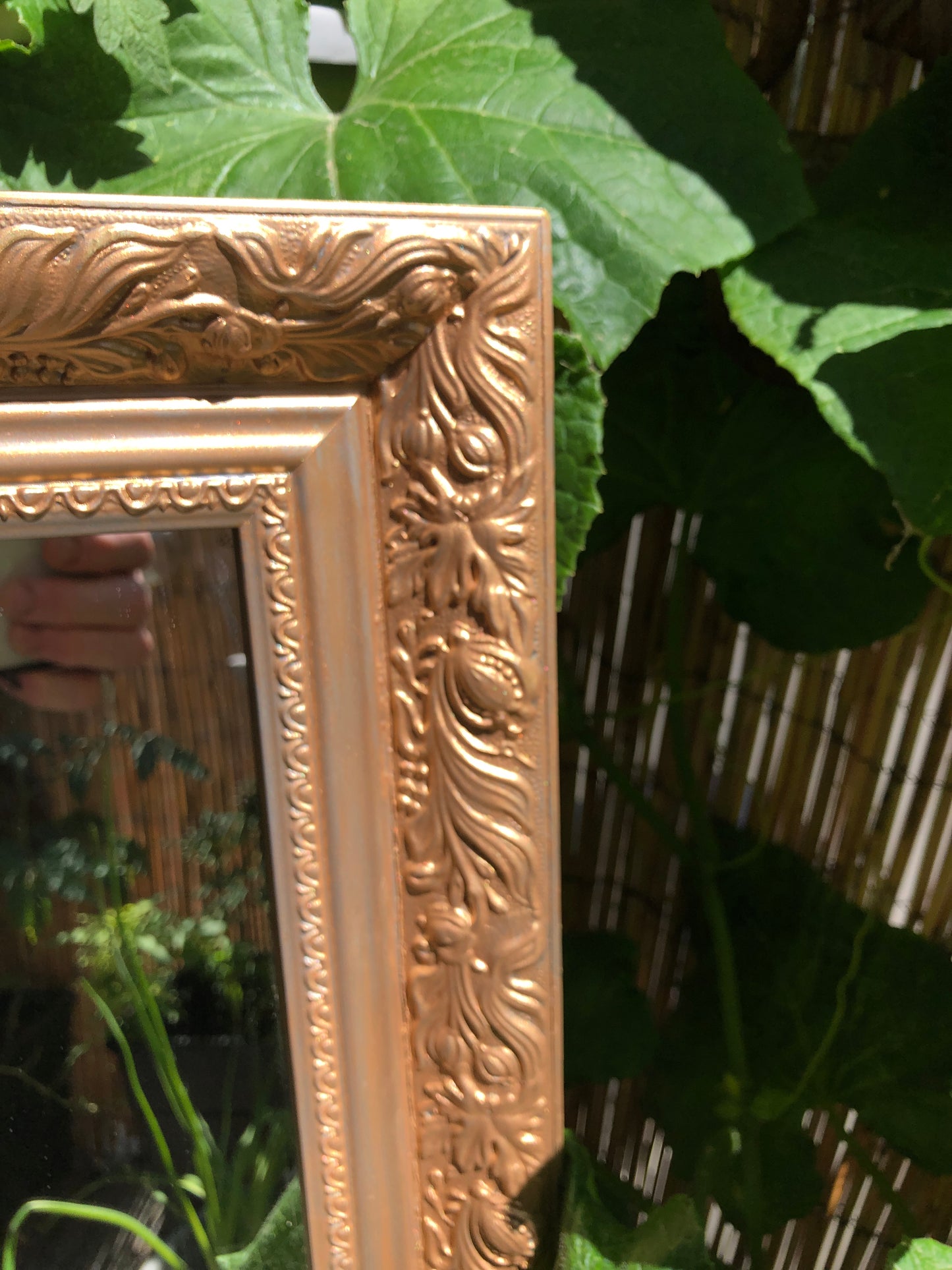 Vintage Ornate Gold Frame Rectangular Mirror
