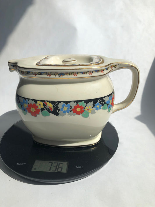 Vintage Royal Winton Grimwades Art Deco Floral Teapot/Jug (Pat 301262)