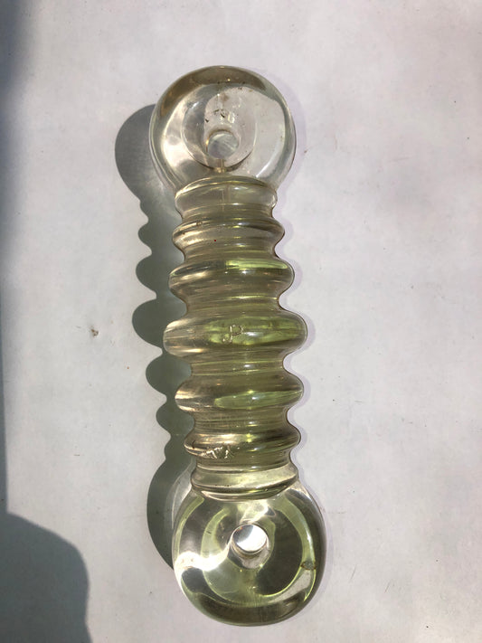 Large Vintage Clear Glass "LP" Marked Strain Insulator (Dog Bone Type)