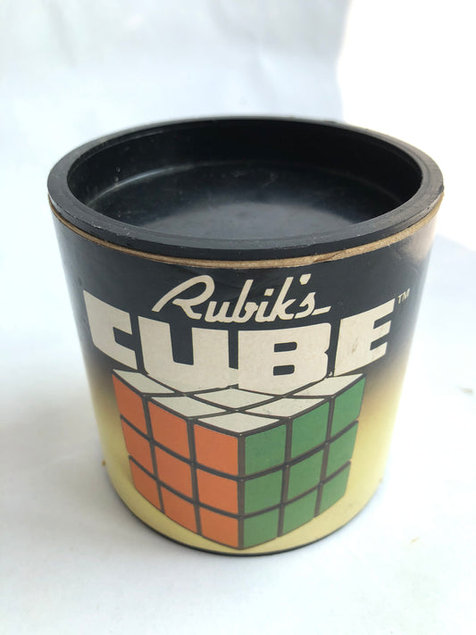 Vintage 1980 Ideal Rubik's Cube in Original Tube Packaging with Leaflet