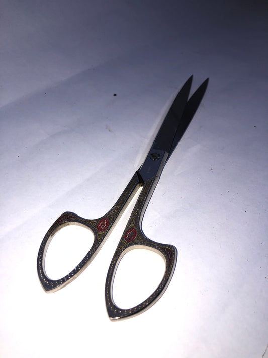 Vintage Decorated Scissors Ornate Handles FOREIGN Mark Sewing Craft