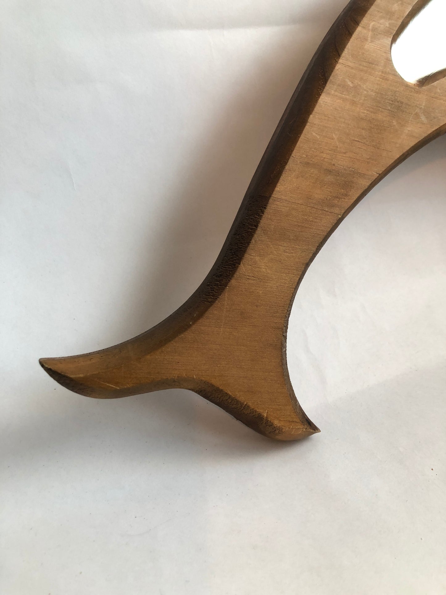 Vintage Wooden Dolphin Shaped Wall Mirror