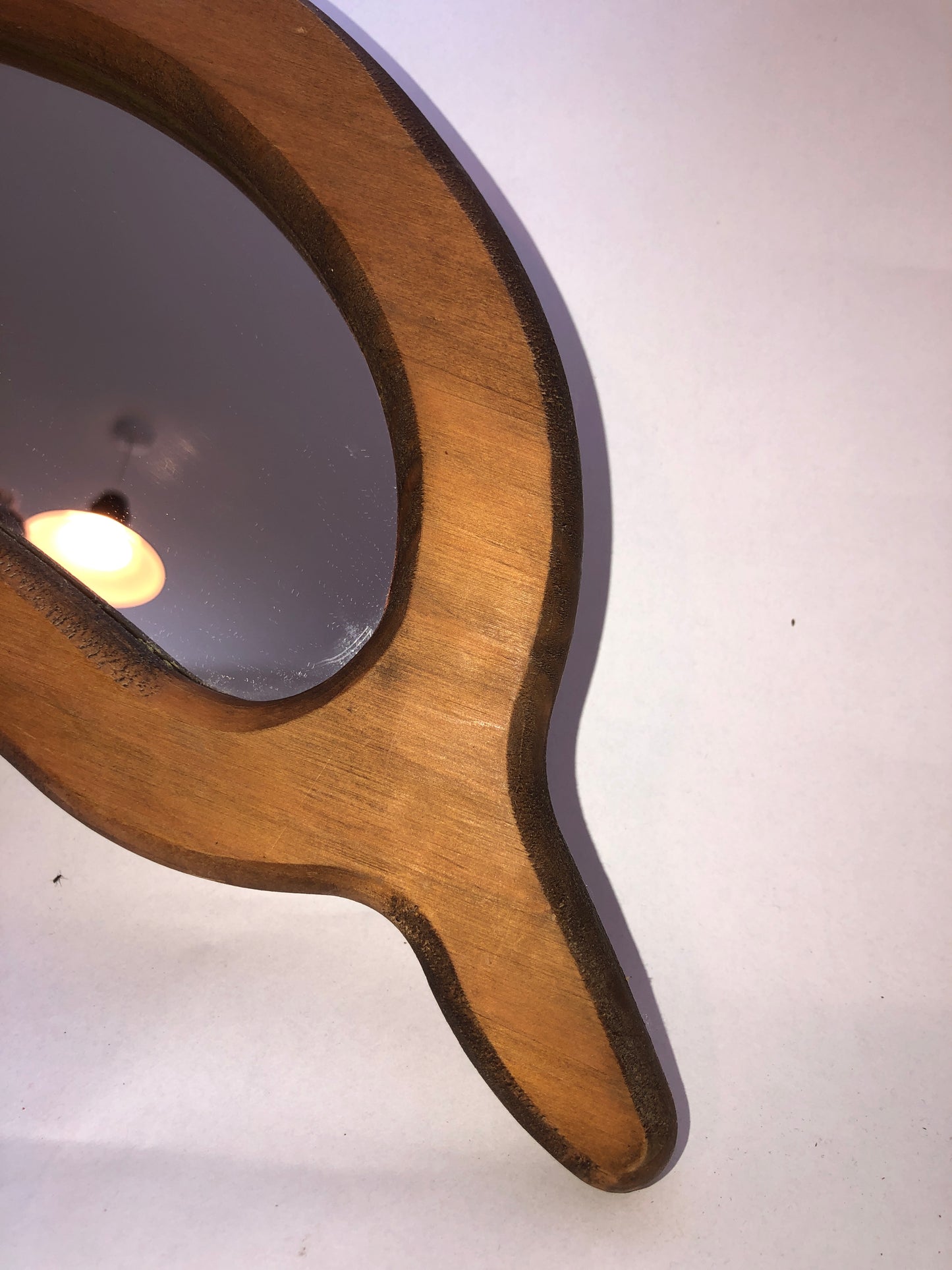 Vintage Wooden Dolphin Shaped Wall Mirror