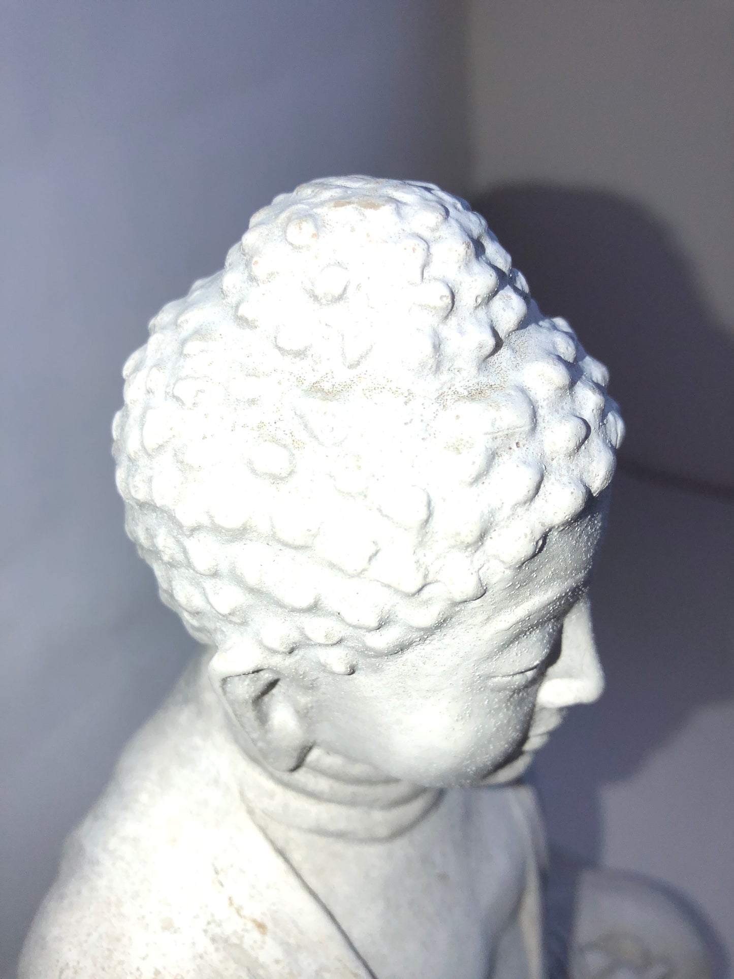 Weathered Stone Effect Buddha Garden Statue Lotus Base