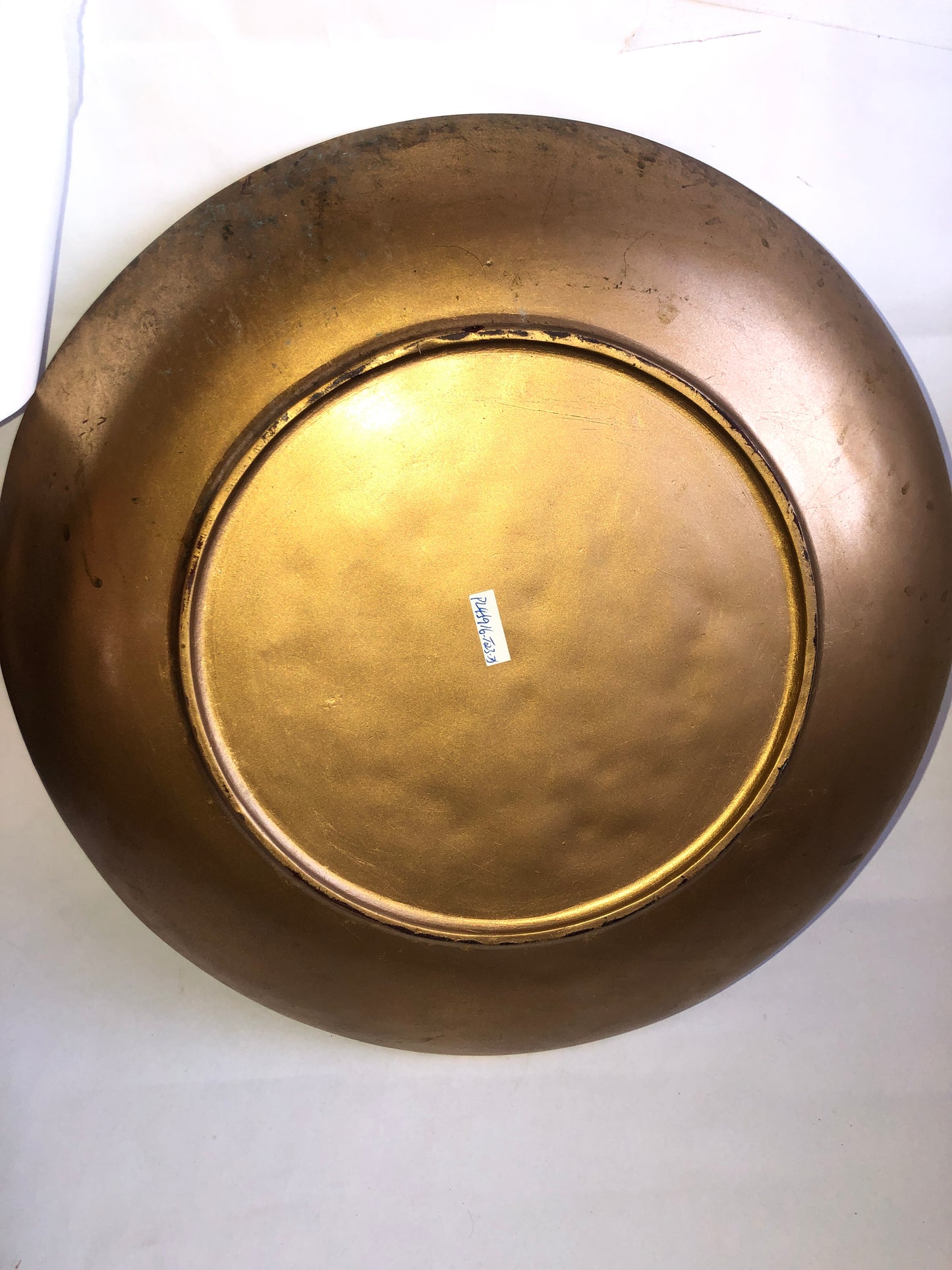 Large Decorative Glass Charger Plate Amber Sunburst Design