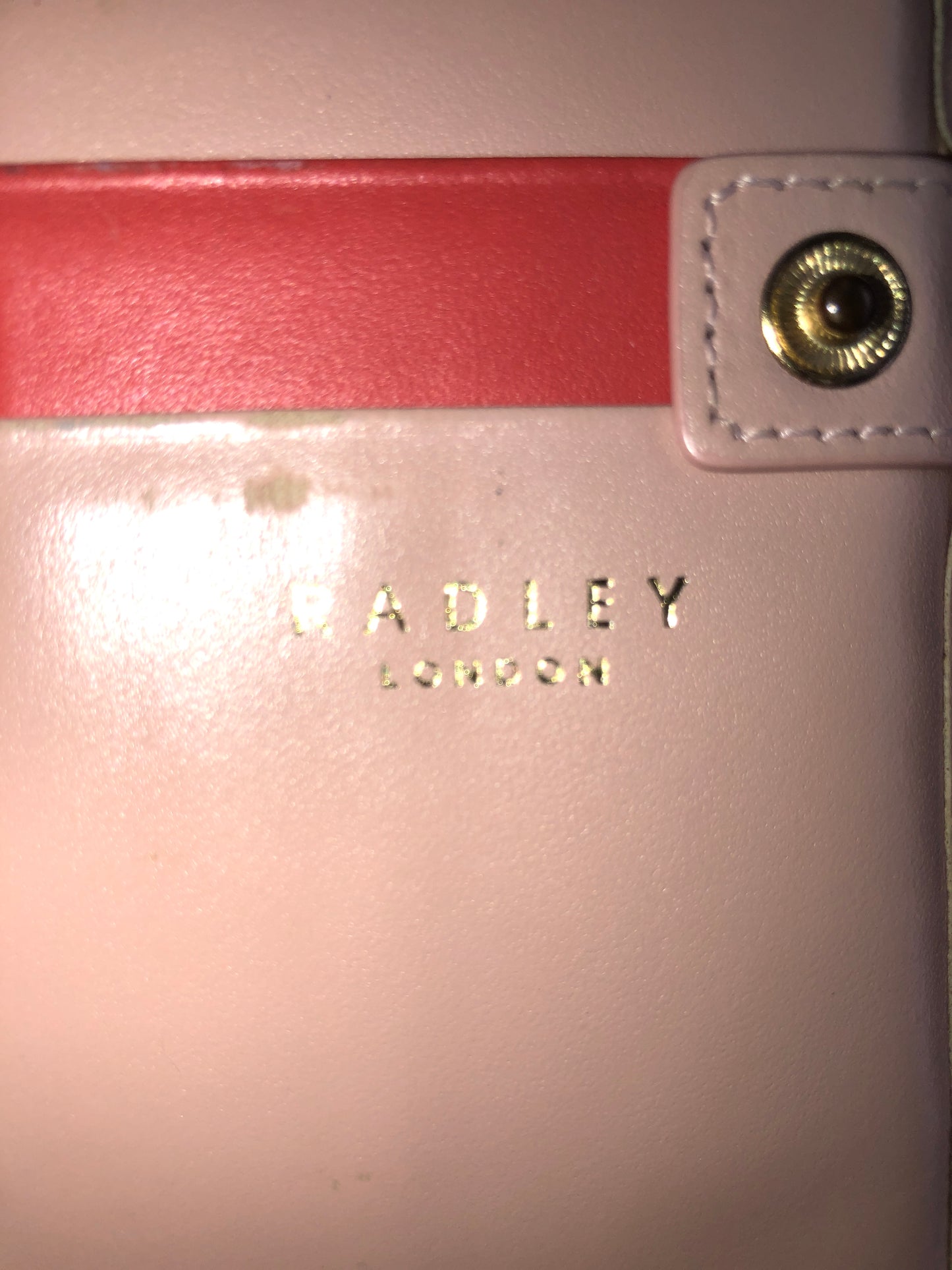 Radley London Road Pink Leather Applique Purse