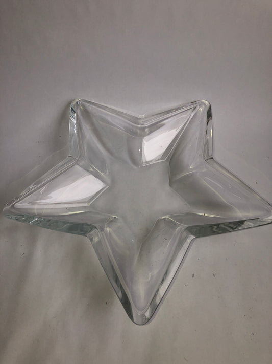Stylish Vintage Clear Glass Star-Shaped Dish / Bowl