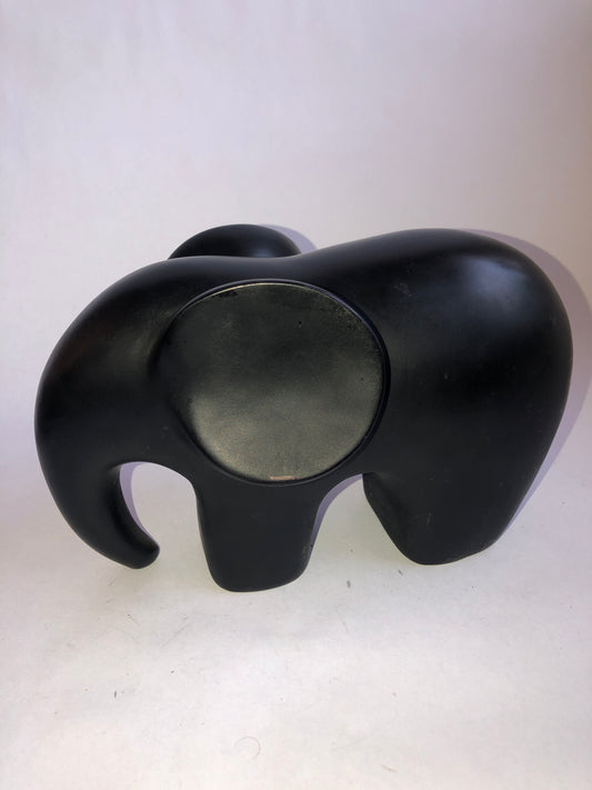 Stylish Black Abstract Elephant Figurine