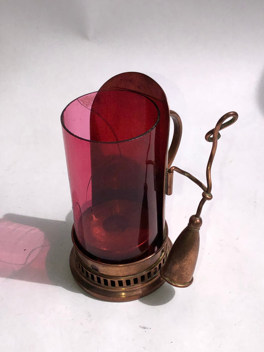 Vintage Ornate Glass Candle Lamp