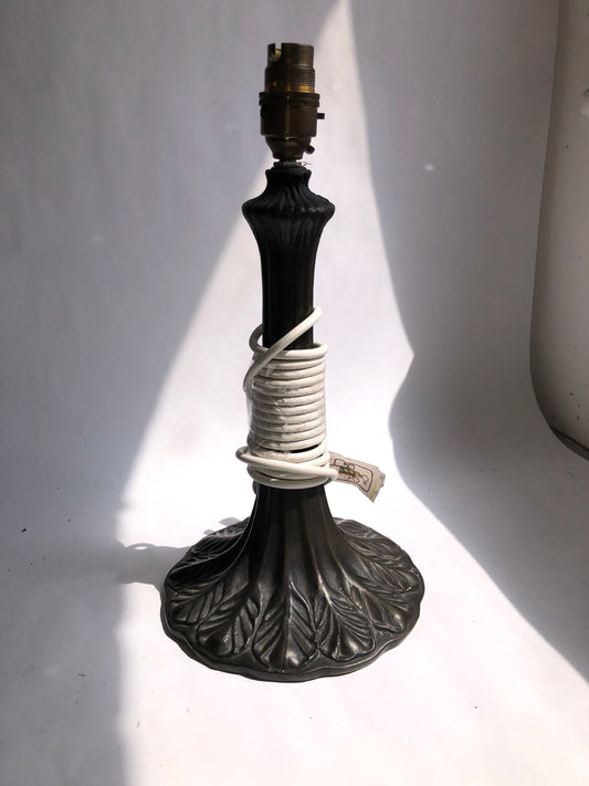Tiffay Style Vintage Dark Metal Leaf Motif Table Lamp Base