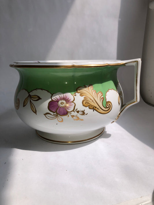 Vintage Floral Gilt Decorative Chamber Pot