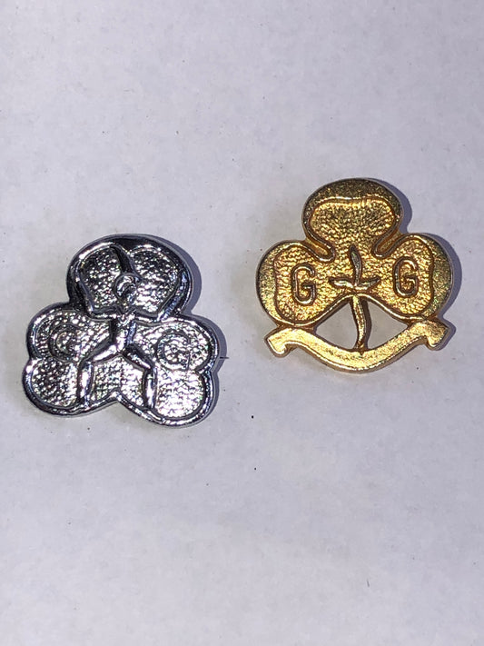 Vintage Girl Guiding Trefoil Badges (Pair)