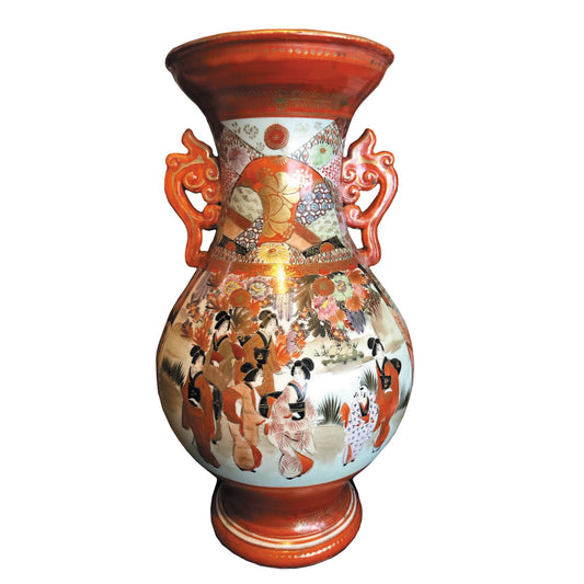 antique-japanese-kutani-vase-geisha-samurai-satsuma-style